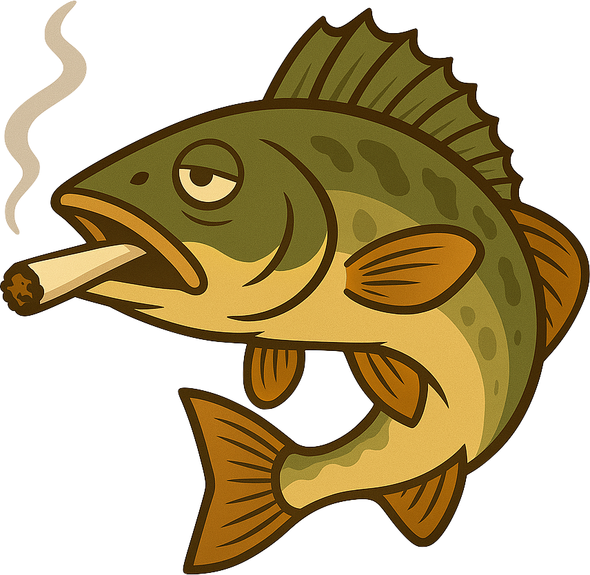 Aquapotic smoking fish logo